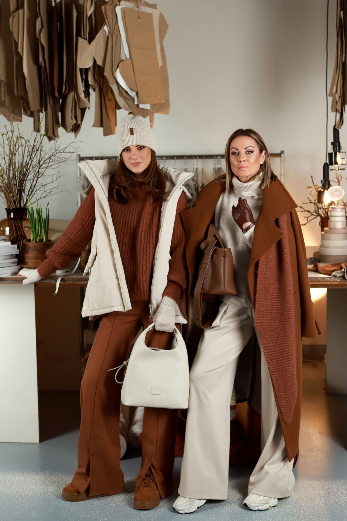 „Almond milk“ plačios kelnės 8