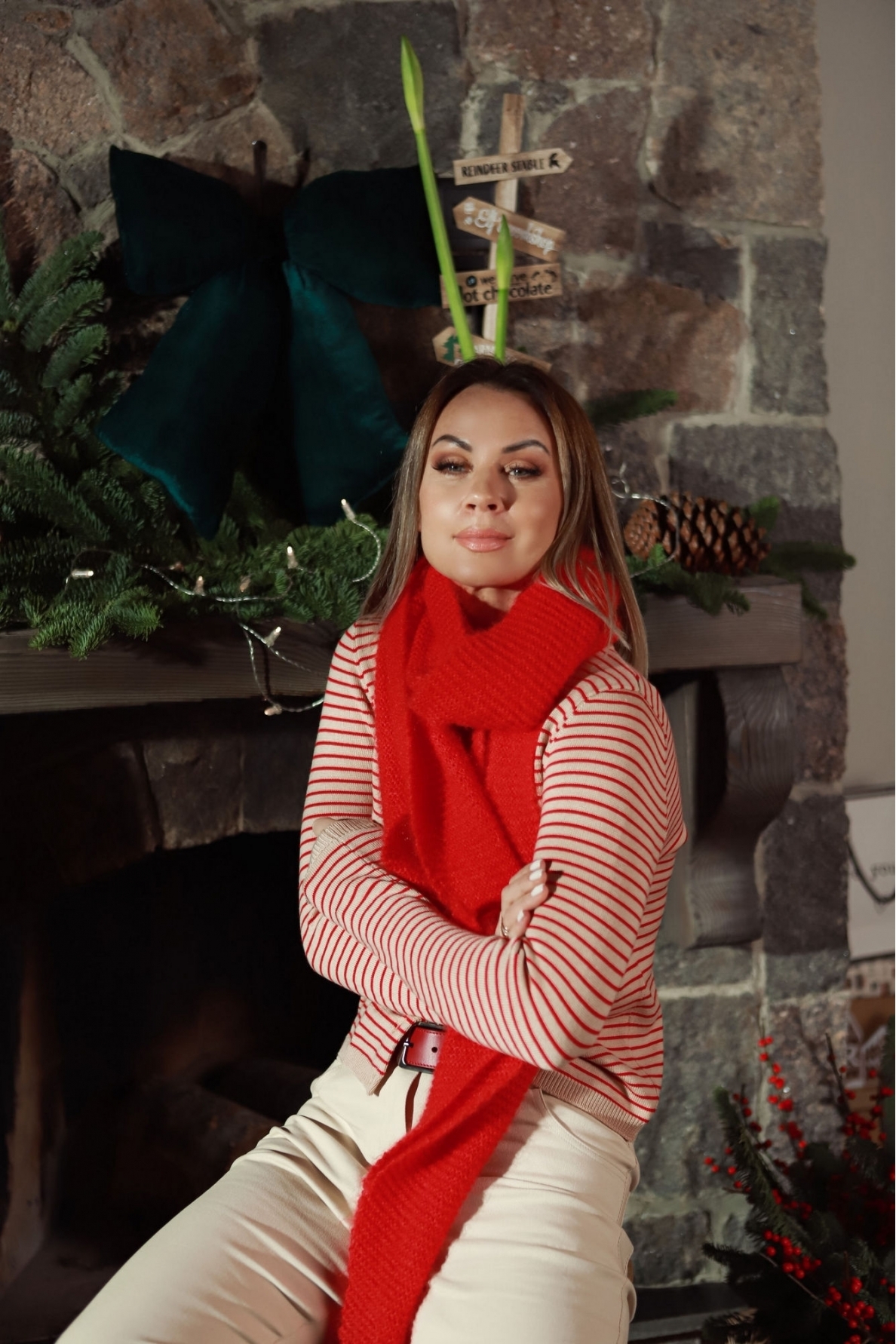 „Berry & stripy” merino megztukas 10