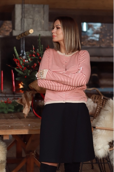 „Berry & stripy” merino megztukas 7