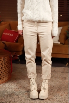 „Boyfriend“ ivory spalvos džinsai „Boyfriend“ ivory spalvos džinsai