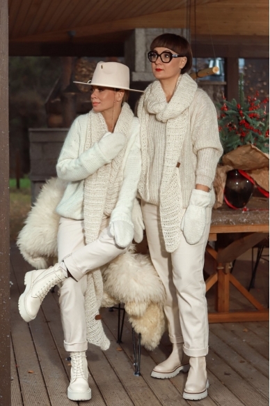 „Boyfriend“ ivory spalvos džinsai 7