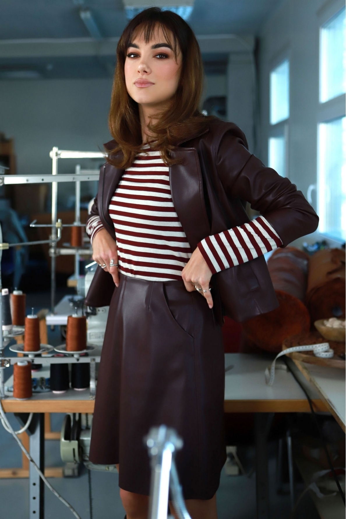 „Burgundy striped“ palaidinė 3