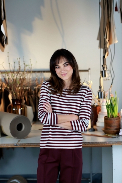 „Burgundy striped“ palaidinė