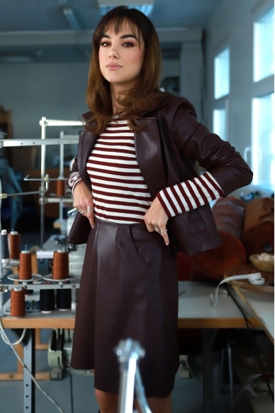 „Burgundy striped“ palaidinė 3