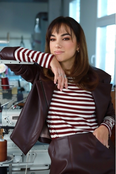 „Burgundy striped“ palaidinė 4