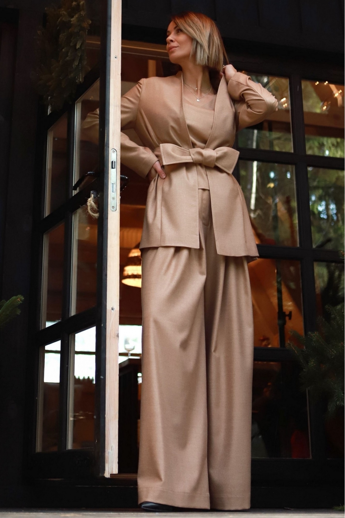 „Golden dust“ plačios kelnės 12