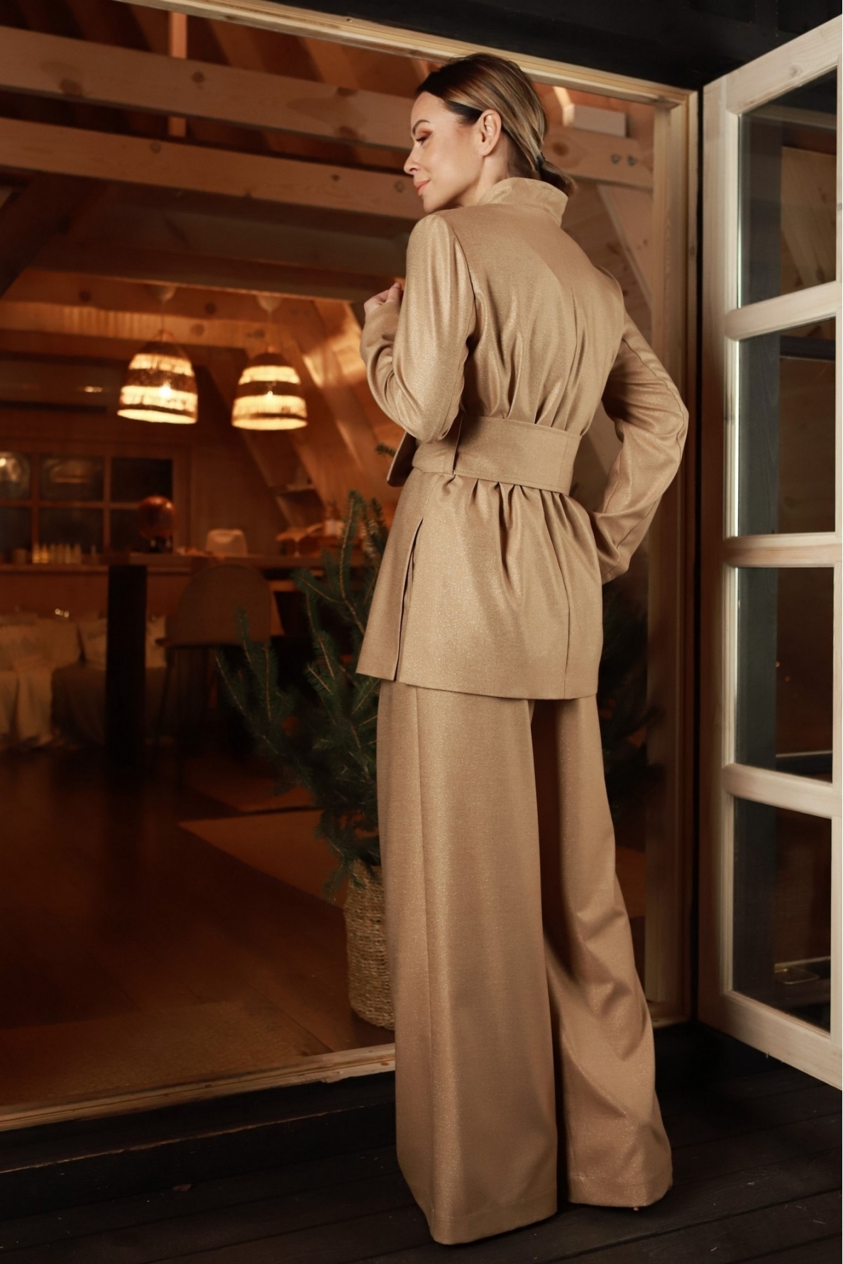 „Golden dust“ plačios kelnės 8