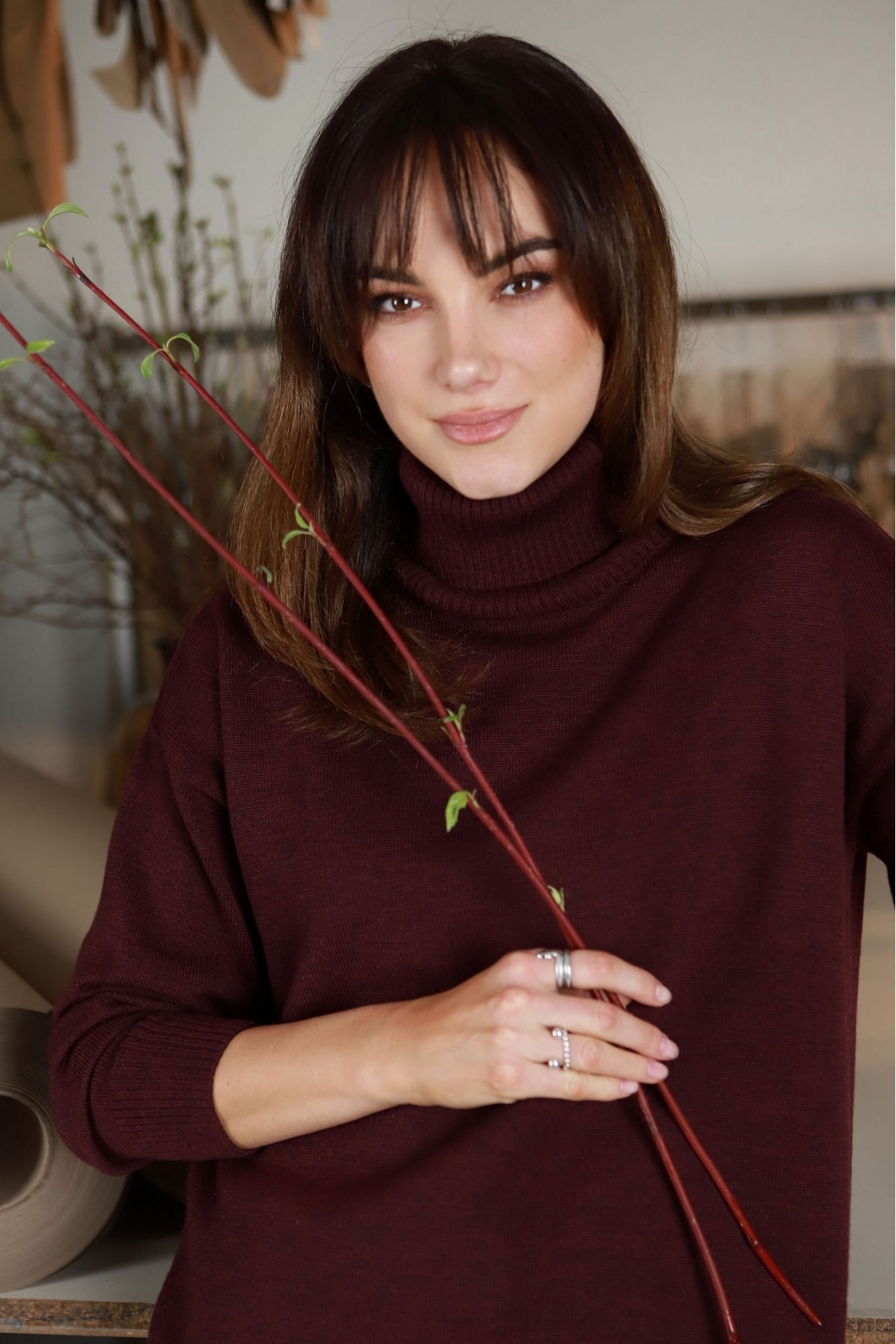 „Lordas“ burgundy spalvos merino vilnos megztukas