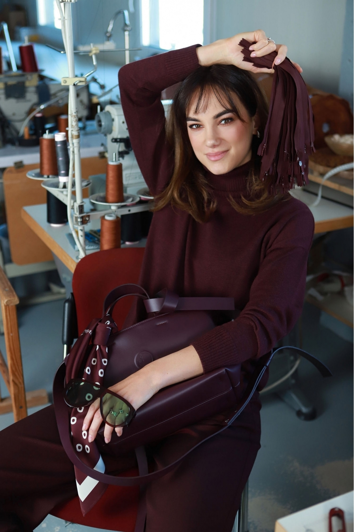 „Lordas“ burgundy spalvos merino vilnos megztukas 6