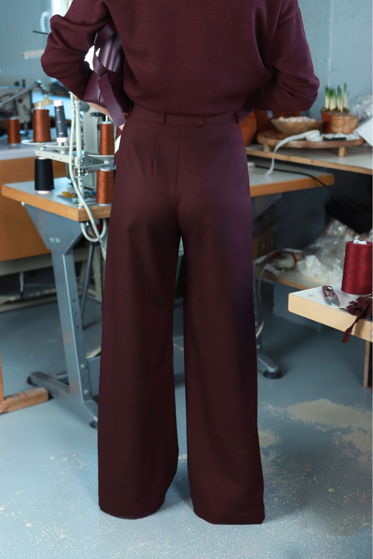 „Merlot“ plačios kelnės 1