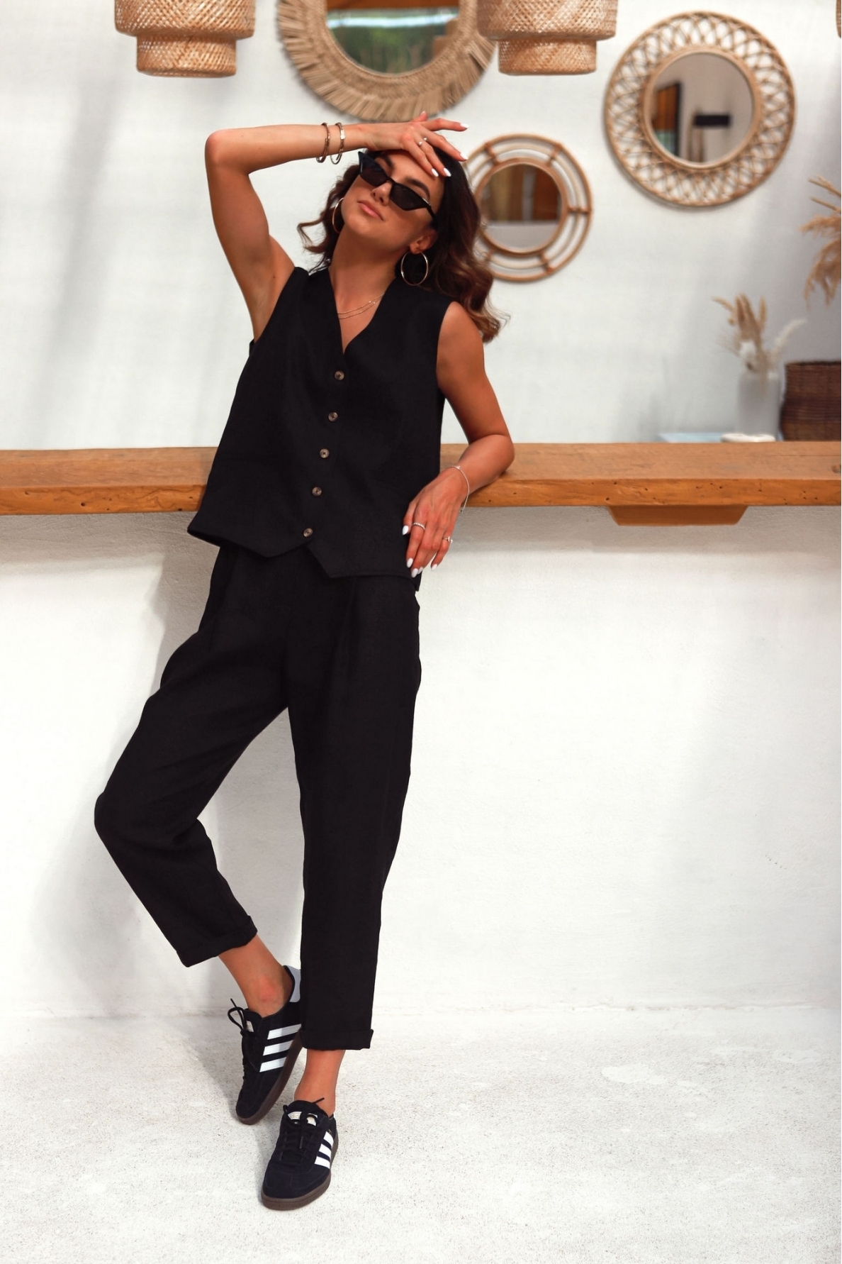 „Odoro“ lino kelnės 15 „Odoro“ lino kelnės 15