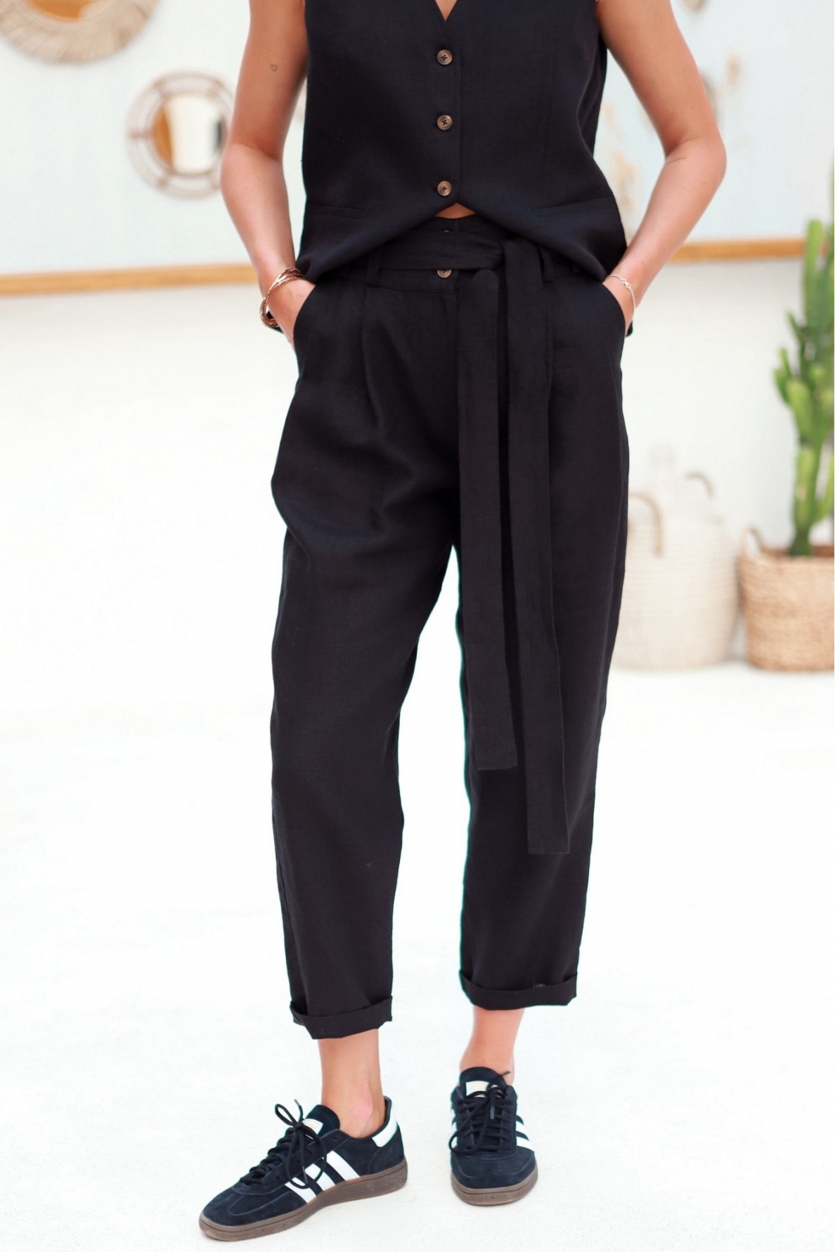 „Odoro“ lino kelnės