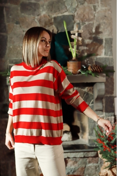 „Sausainis ir spanguolė“ merino megztukas 1